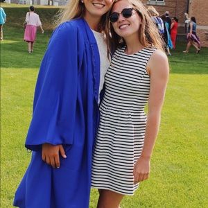 Jcrew Black/white Striped Dress